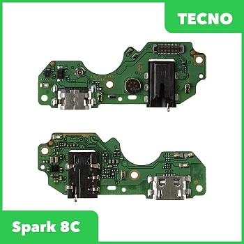 Системный разъем (разъем зарядки) для Tecno Spark 8C, микрофон