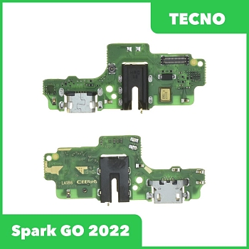 Системный разъем (разъем зарядки) для Tecno Spark GO 2022, микрофон
