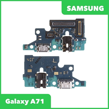 Разъем зарядки для телефона Samsung Galaxy A71 SM-A715 с разъемом гарнитуры и микрофоном (оригинал)
