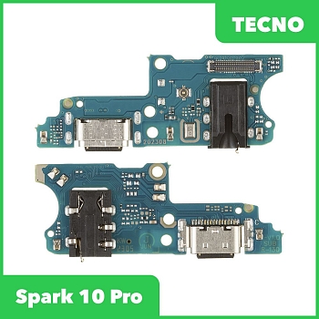 Системный разъем (разъем зарядки) для Tecno Spark 10 Pro (KI7), микрофон