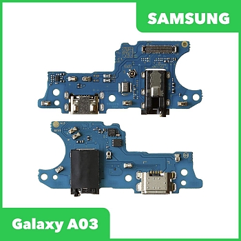 Системный разъем (разъем зарядки) для Samsung Galaxy A03 SM-A035, разъем SIM и микрофон