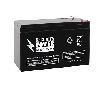 Аккумуляторная батарея Security Power SP 12-7, F1, 12В, 7Ач