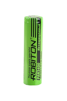 Аккумулятор Robiton PAN3400 (NCR18650B), без защиты, 1 штука